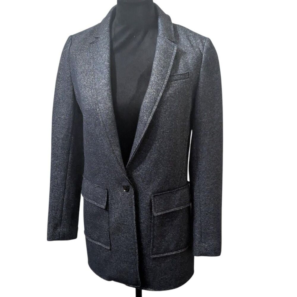 Banana Republic Longline Wool Blend Blazer Size 2 | Academia Minimalist